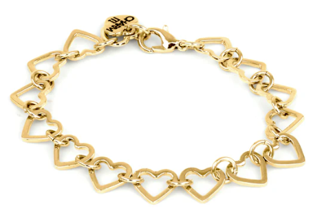 Gold Heart Chain Bracelet