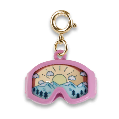 Gold Ski Goggles Charm