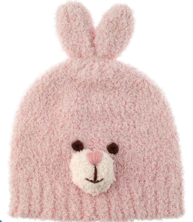 Baby Beanie Pink Bunny