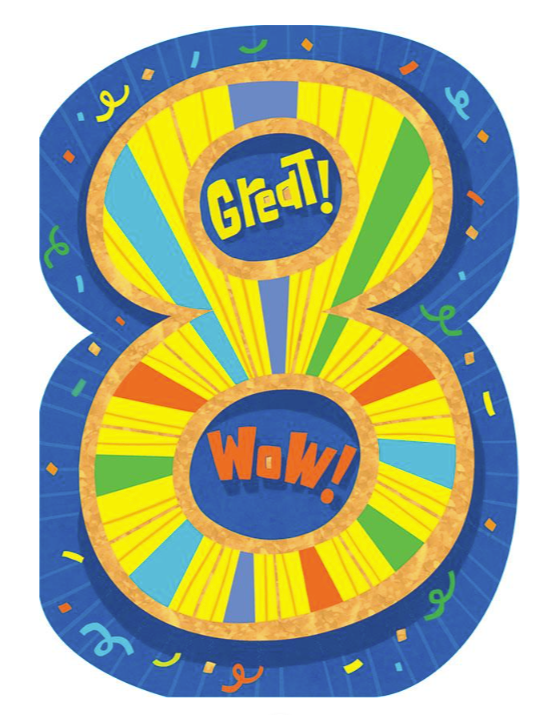 8th Birthday Foil Card