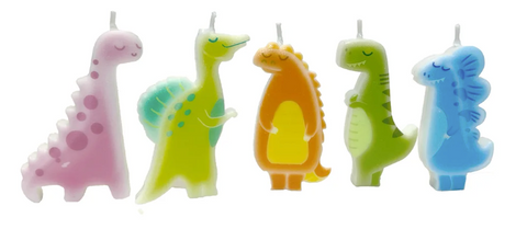 Dinosaur Candles 5pc Set
