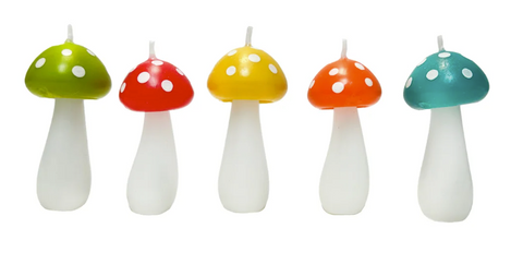 Mushroom Candles 5pc Set