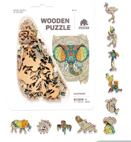 Shaped Puzzle 40 pc - Elephant