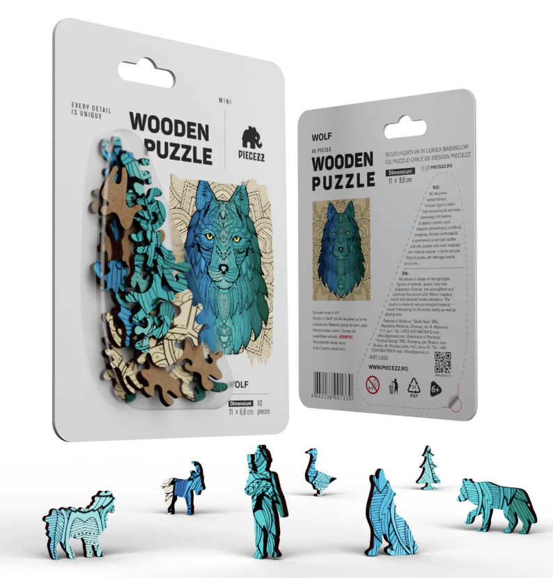 Shaped Puzzle 40 pc - Wolf