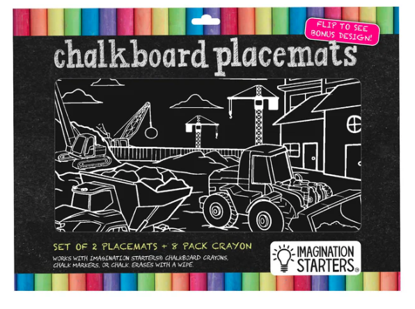 Chalkboard Placemats- Dino & Const.