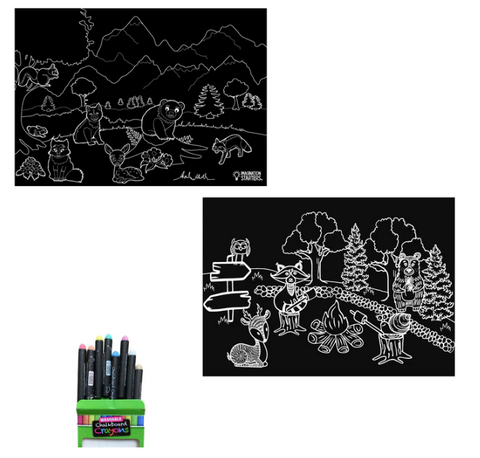 Chalkboard Placemats- Wildlife & Camp
