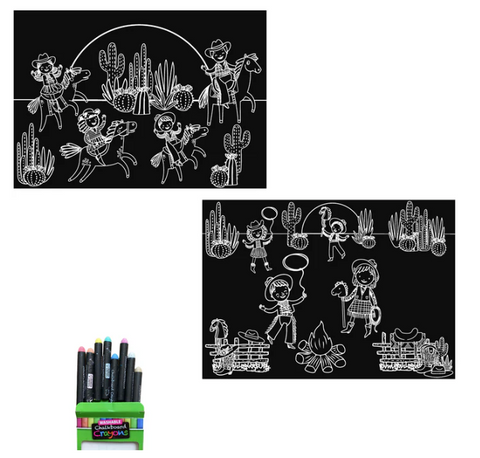Chalkboard Placemats- Cowboys & Cowgirls
