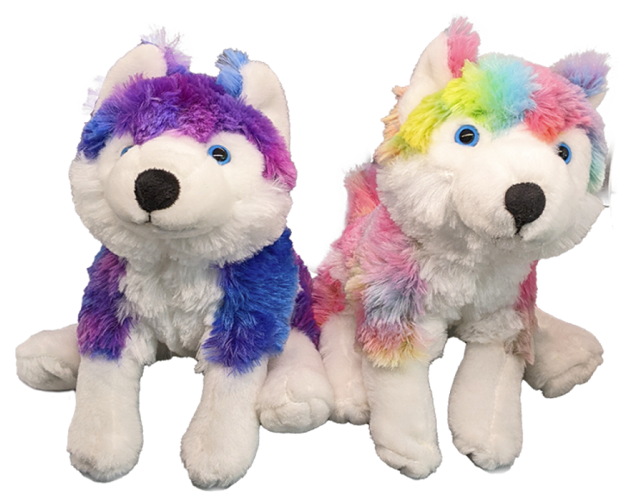Tie Dye Wolf Zoe 10"