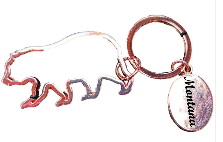 MT Bear Cut Out Gold Key Ring