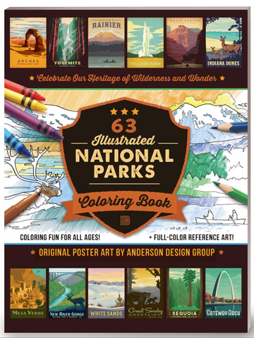 63 National Parks Coloring Book
