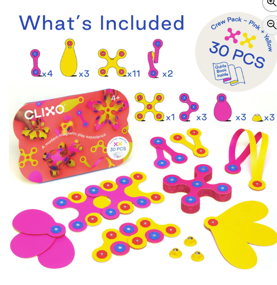 Clixo Mag.- CREW 30pc Pink/Yellow