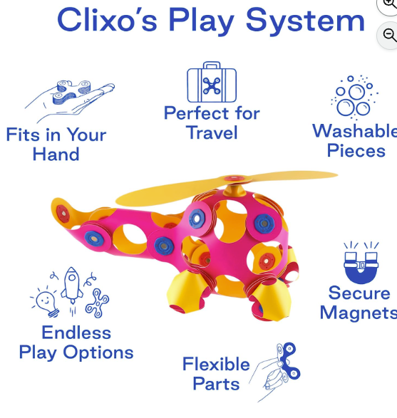 Clixo Mag.- CREW 30pc Pink/Yellow