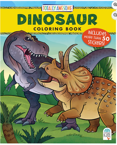 Dinosaur Coloring Book w/Stickers