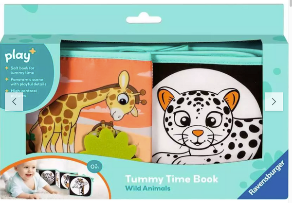 Wild Animals Tummy Time Book