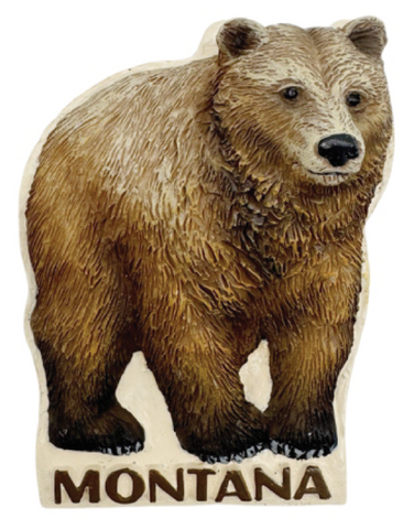 MT Grizzly Bear Resin Magnet