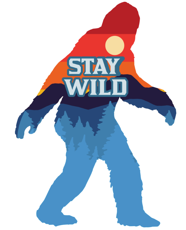 Bigfoot Stay Wild Sunset Magnet