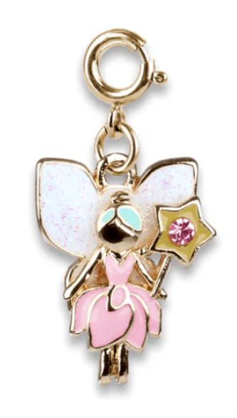 Gold Glitter Fairy Charm