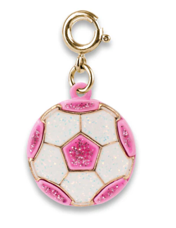 Gold Glitter Soccer Ball Charm