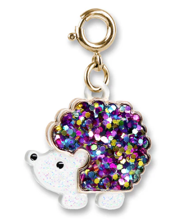 Gold Glitter Hedgehog Charm