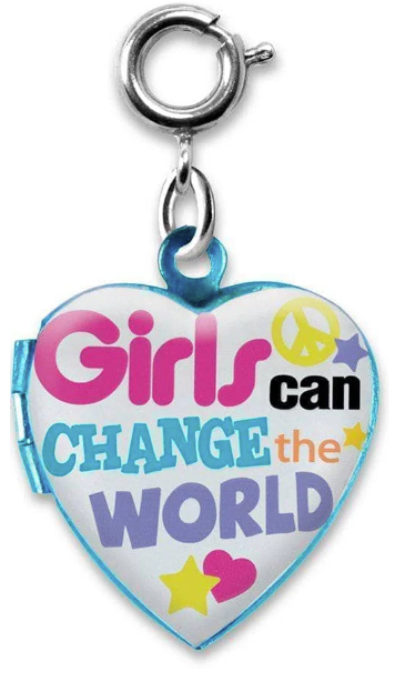 Girls Can Change the World Locket Charm