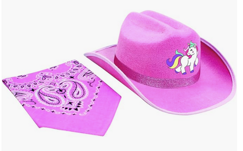 Cowboy Hat Pink w/Unicorn Logo