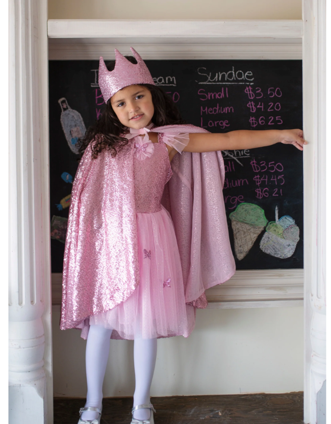 Pink Sequin Butterfly Dress/Wings 5-7