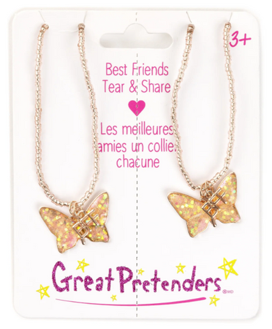 BFF Butterfly Share & Tear Necklaces