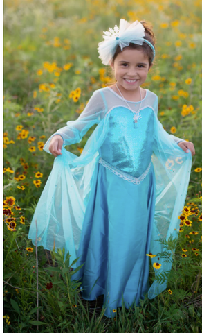 Ice Queen Dress With Cape 3/4