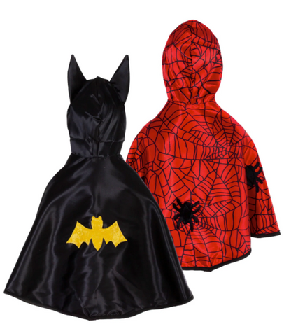 Reversible Spider Bat Toddler Cape 2/3T