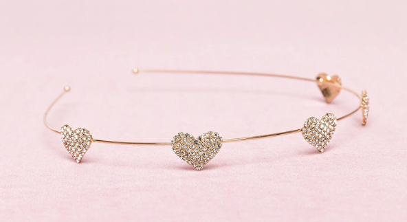 Rhinestone Heart Headband