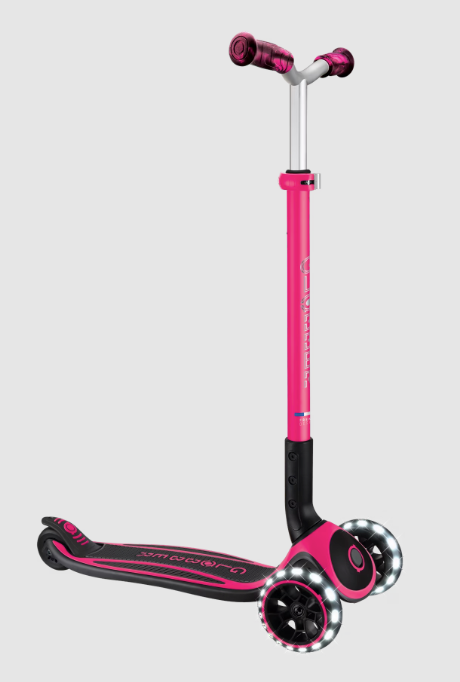 Globber Ace Lights Scooter - Fuchsia