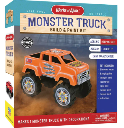 Monster Truck Buildable Wood Paint Kit