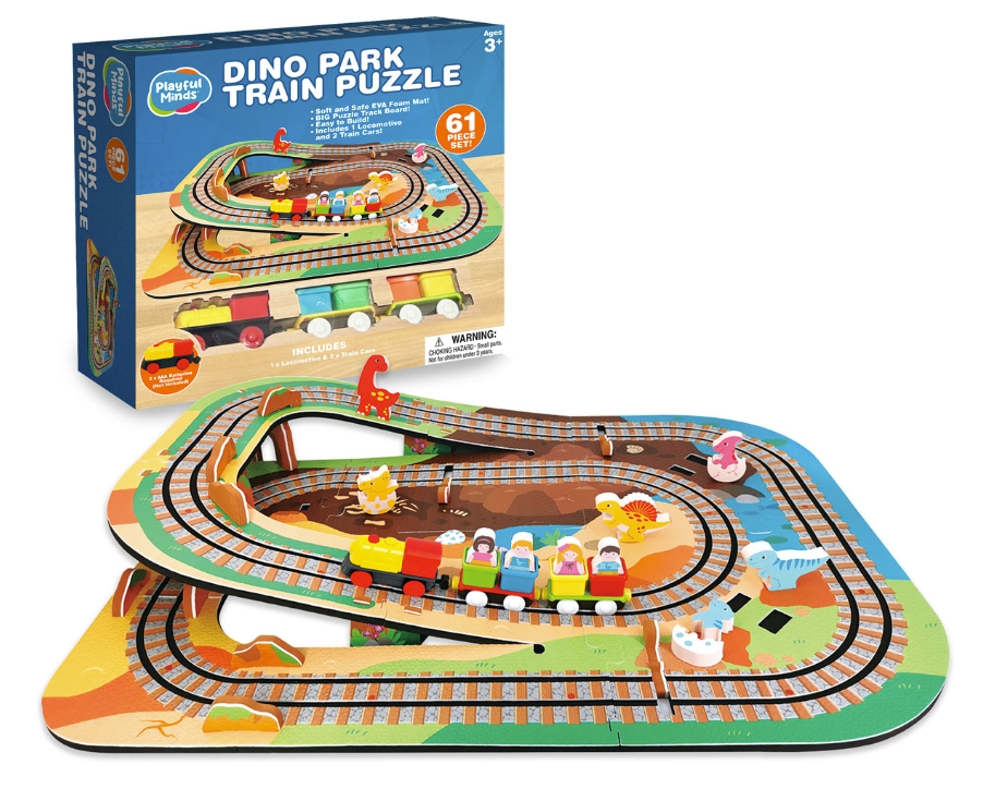 Dino Park Train Puzzle 61pc