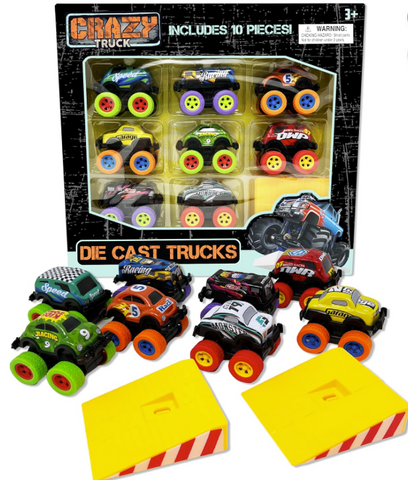 Pull Back Trucks - 10pc  Set