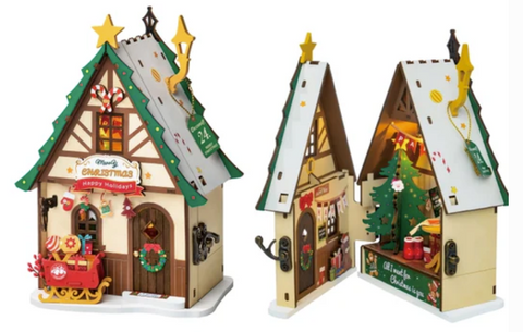 DIY Miniature-Twinkling Xmas house