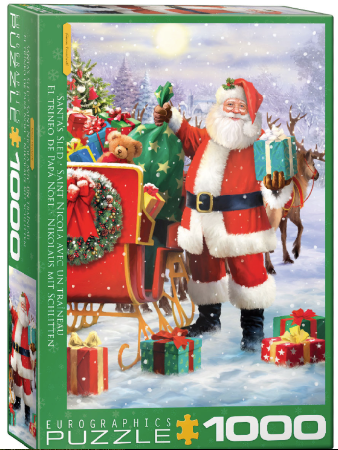 Santa with Sled 1000pc