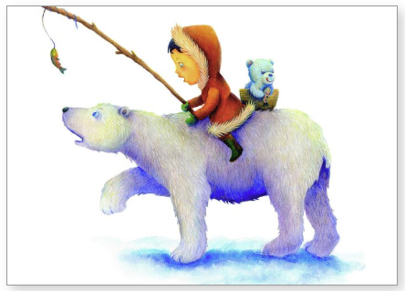 "Polar Bear Boy" Blank Card