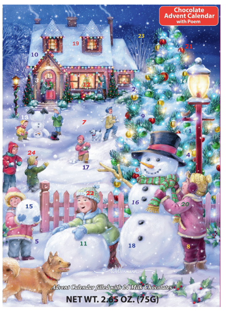 Snowman Chocolate advent