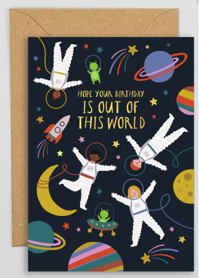 Space Birthday Card