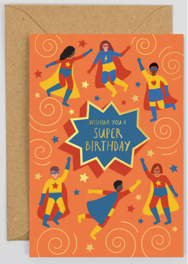 Superheros Birthday Card