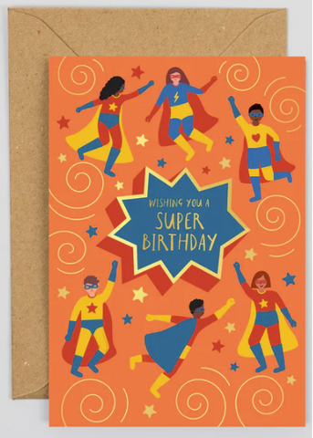 Superheros Birthday Card