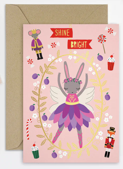 Sugar Plum Fairy Nutcracker Christmas Card