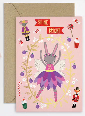 Sugar Plum Fairy Nutcracker Christmas Card