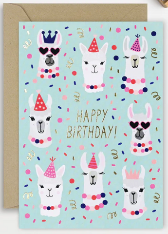 Party Llamas Birthday Card