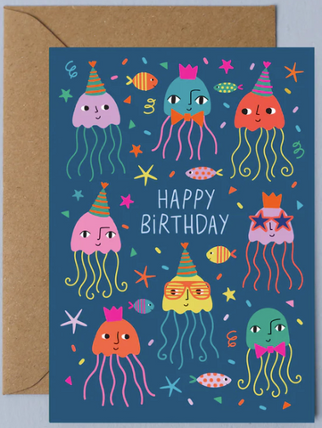 Party Jellyfish Birthday Card