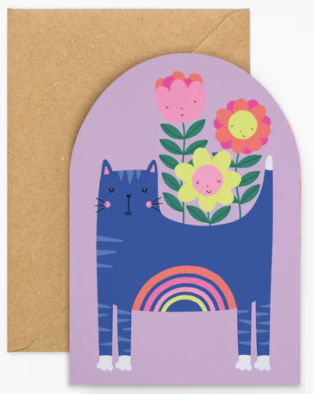 Rainbow Cat Greeting Card