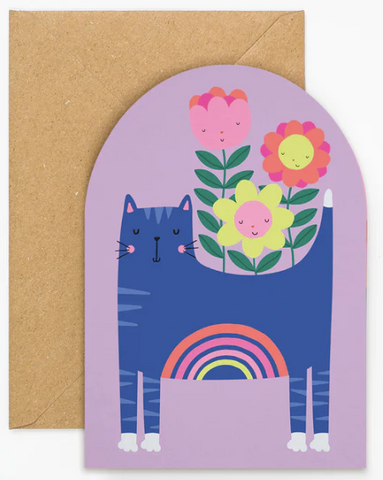 Rainbow Cat Greeting Card