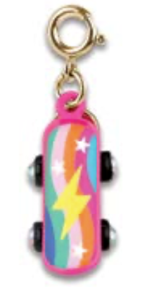 Gold Rebel Girls Skateboard Charm