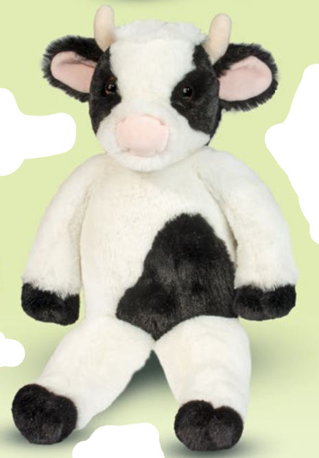 17" Floppy Betty B & W Cow