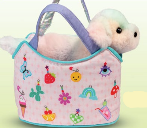 Sassy Sak w/Rainbow Pup Charmingly Yours